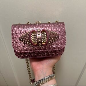 Christian Louboutin Studded Bow Crossbody Bag (Sweety Charity Style)